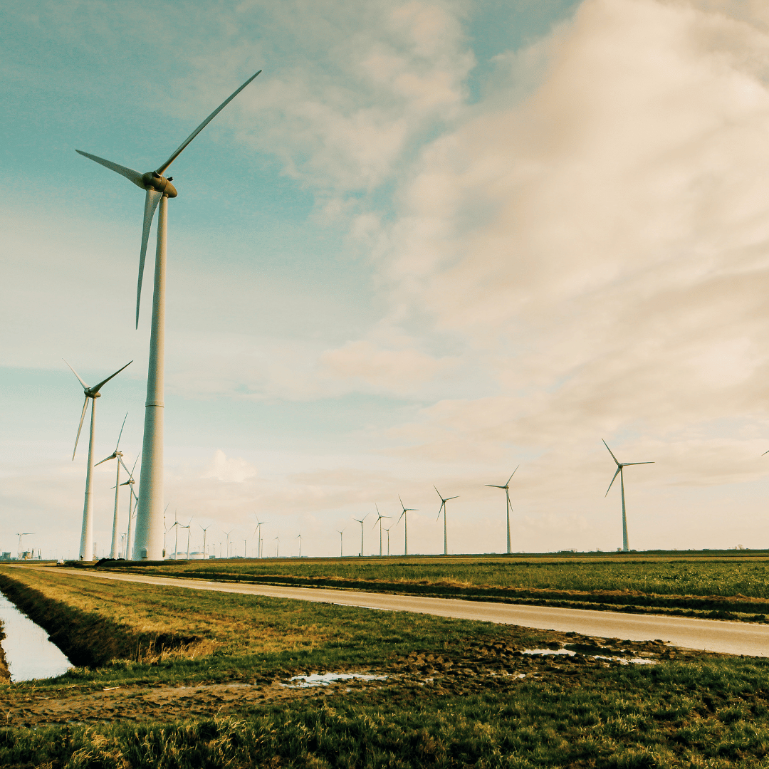 Werken in de duurzaamheid windmolens
