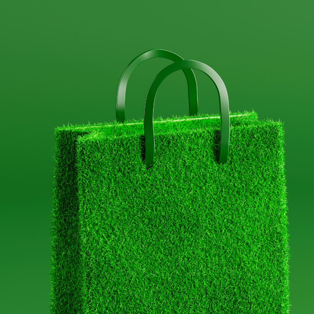 Groene shopper voor Green Friday